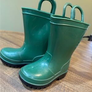 Durable Green Toddler Rain Boots